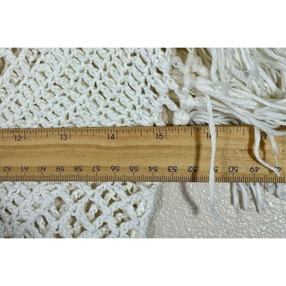 NWOT Vintage Havana Crocheted Fringe V-Neck Swim Cover Up Dress Small - Picture 11 of 11